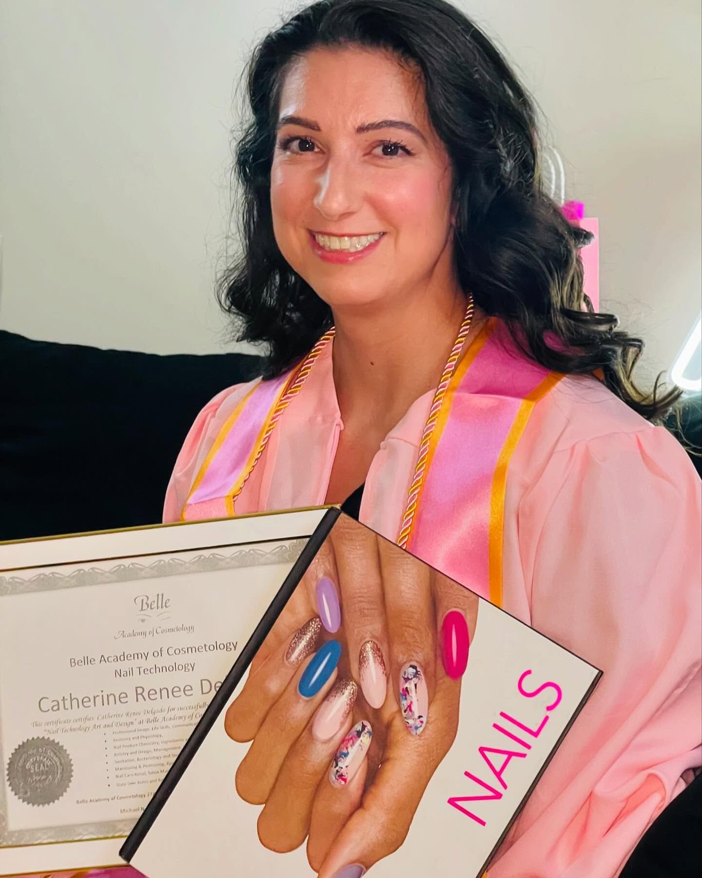 Belle Academy graduate posing for celebration photo